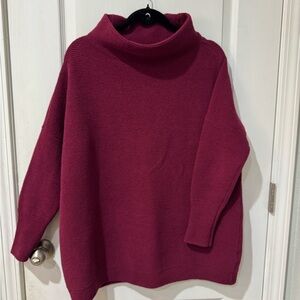 Free People Rich Berry Cowl Neck Sweater